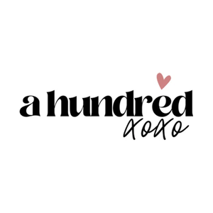 ahundredxoxo brand logo for ahundredxoxo.com