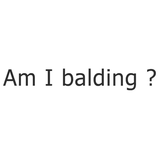 Am I balding brand logo for amibalding.com