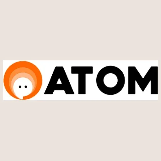 Atom brand logo for atomchat.io
