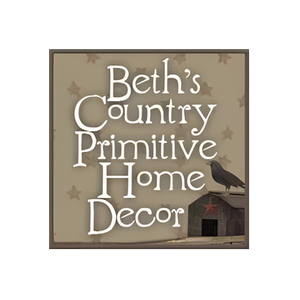 Beth's Country brand logo for bethscountryprimitivehomedecor.com