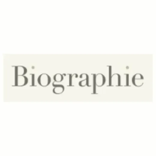 Biographie brand logo for biographie.com