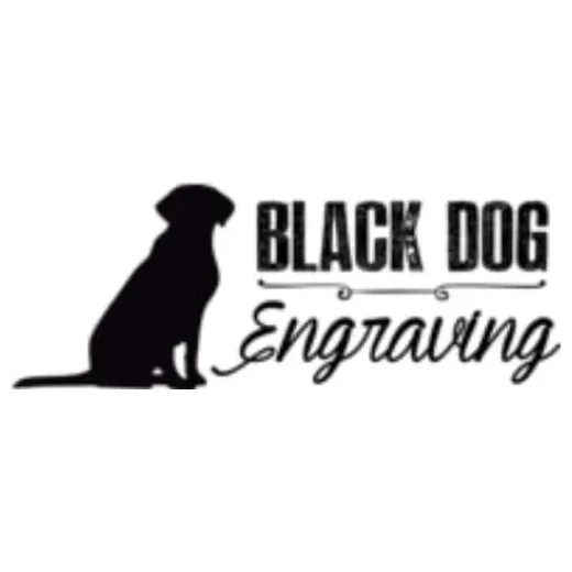 Black Dog Engraving brand logo for blackdogengraving.com
