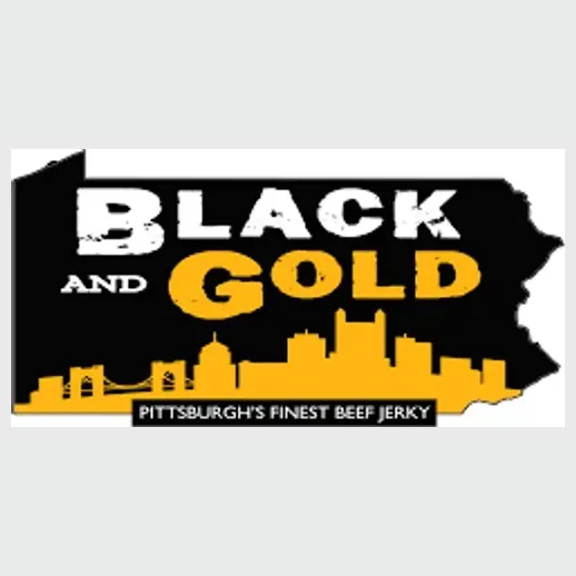 blackandgoldbeefjerky brand logo for blackandgoldbeefjerky.com
