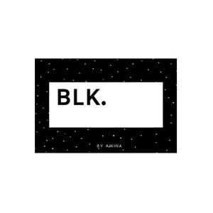 BLK by Amina brand logo for blkbyamina.com