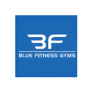 Blue Fitness brand logo for bluefitnessgyms.com