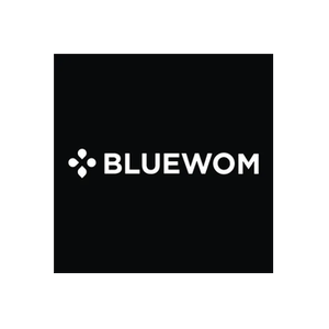 Blue Wom brand logo for bluewom.com