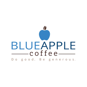 blueapplecoffee brand logo for blueapplecoffee.com