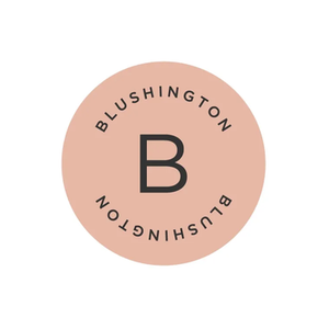 Blushington brand logo for blushington.com