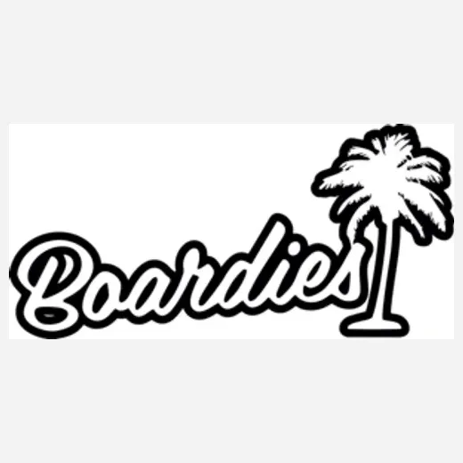 Boardies brand logo for boardiesapparel.com