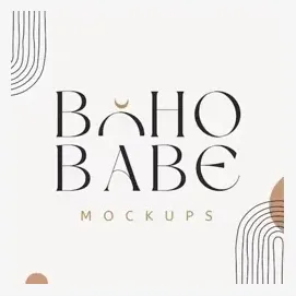 Boho Babe brand logo for bohobabemockups.com