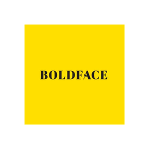 Bold Face brand logo for boldfacemakeup.com