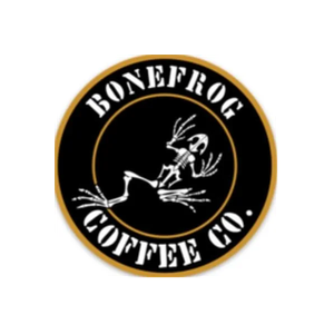 Bonefrog Coffee brand logo for bonefrogcoffee.com