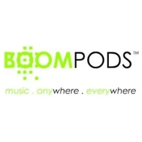 Boompods brand logo for boompods.com