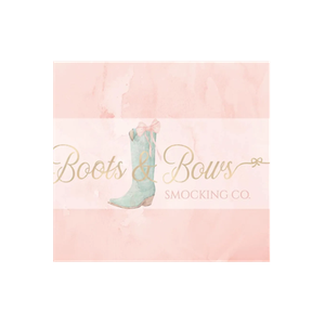 Boots and Bows brand logo for bootsandbowssmockingco.com