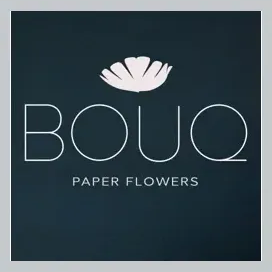 Bouq Paper Flowers brand logo for bouqpaperflowers.com