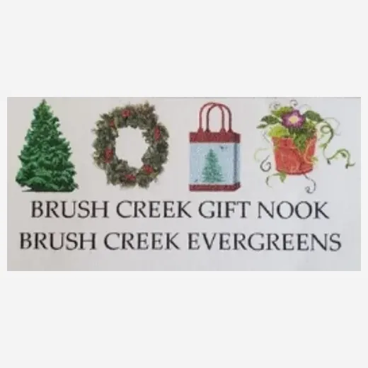 Brush Creek Evergreen brand logo for brushcreekgiftnook.com