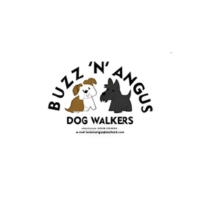 Buzz & Angus brand logo for buzznangusdogwalkers.co.uk