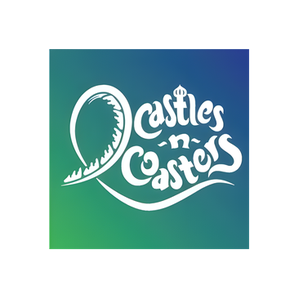 Castles N' Coasters brand logo for castlesncoasters.com