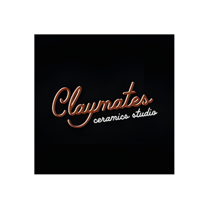 Clay Mates brand logo for claymatesceramicsstudio.com