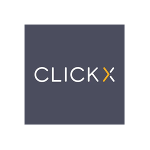 Clickx brand logo for clickx.io