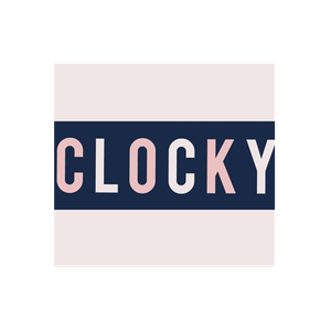 Clocky brand logo for clocky.com