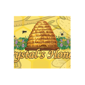 Crystal's Raw Honey brand logo for crystalsrawhoney.com
