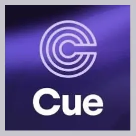 Cue Podcast brand logo for cuepodcasts.com