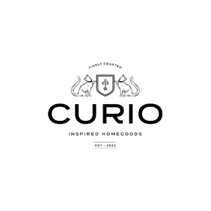 Curio Home Goods brand logo for curiohomegoods.com