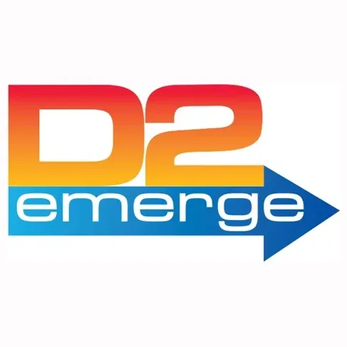 D2 Emerge brand logo for d2emerge.com