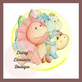 Dainty Dinosaurs brand logo for daintydinosaursboutique.square.site