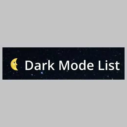 Dark Mode List brand logo for darkmodelist.com