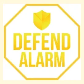 Defend Alarm brand logo for defendalarm.com