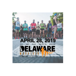 Delaware Marathon brand logo for delawaremarathon.org