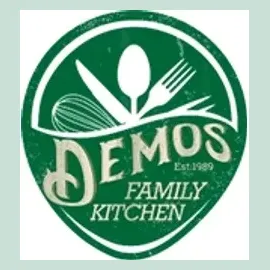Demos' brand logo for demosfamilykitchen.com