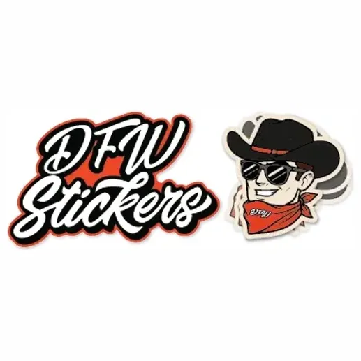 dfwstickers brand logo for dfwstickers.com