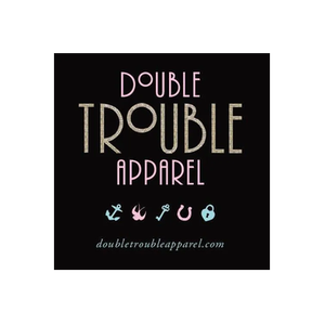 Double Trouble brand logo for doubletroubleapparel.com