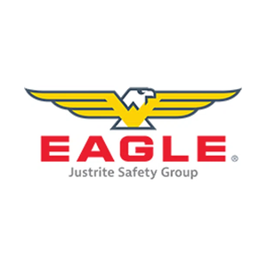 Justrite brand logo for eagle.justrite.com