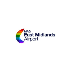 East Midlands Airport brand logo for eastmidlandsairport.com
