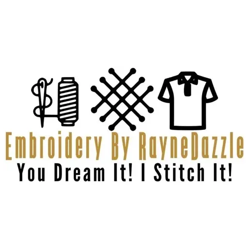 Embroidery by Rayne Dazzle brand logo for embroiderybyraynedazzle.com