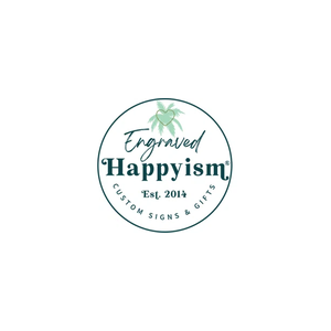 engravedhappyism brand logo for engravedhappyism.com