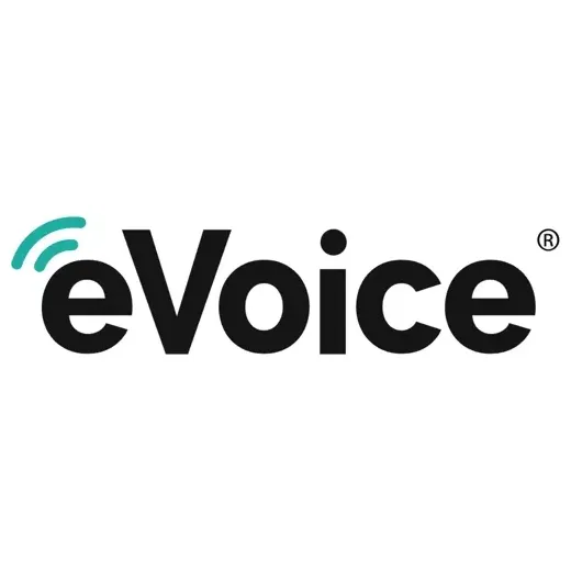 eVoice brand logo for evoice.com