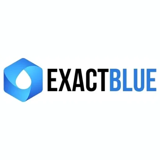 Exact Blue brand logo for exactblue.com