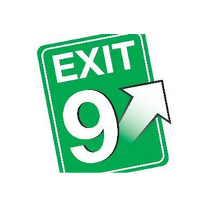 Exit 9 Wine & Liquor Warehouse brand logo for exit9wineandliquor.com