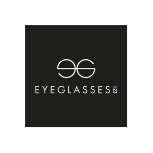 Eyeglasses123 brand logo for eyeglasses123.com