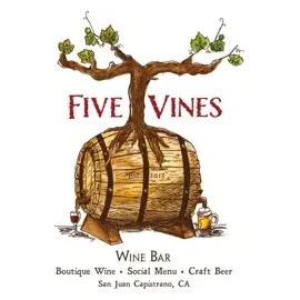 Five Vines brand logo for fivevineswinebar.com