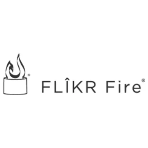 Flikr brand logo for flikrfireplace.com