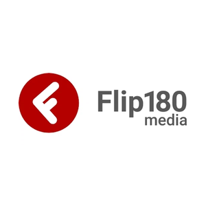 Flip 180 Media brand logo for flip180media.com