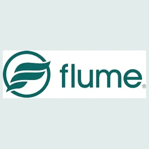 Flume brand logo for flumewater.com