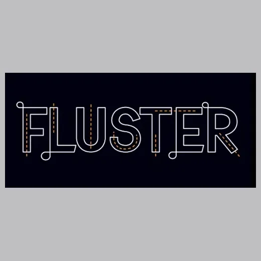 Fluster brand logo for flustergame.com