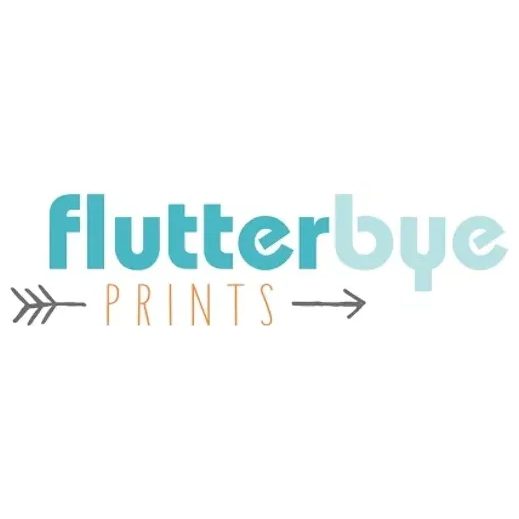 Flutterbye Prints brand logo for flutterbyeprints.com